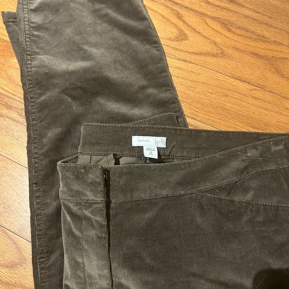 J. Jill 14 tall corduroy olive color pants
